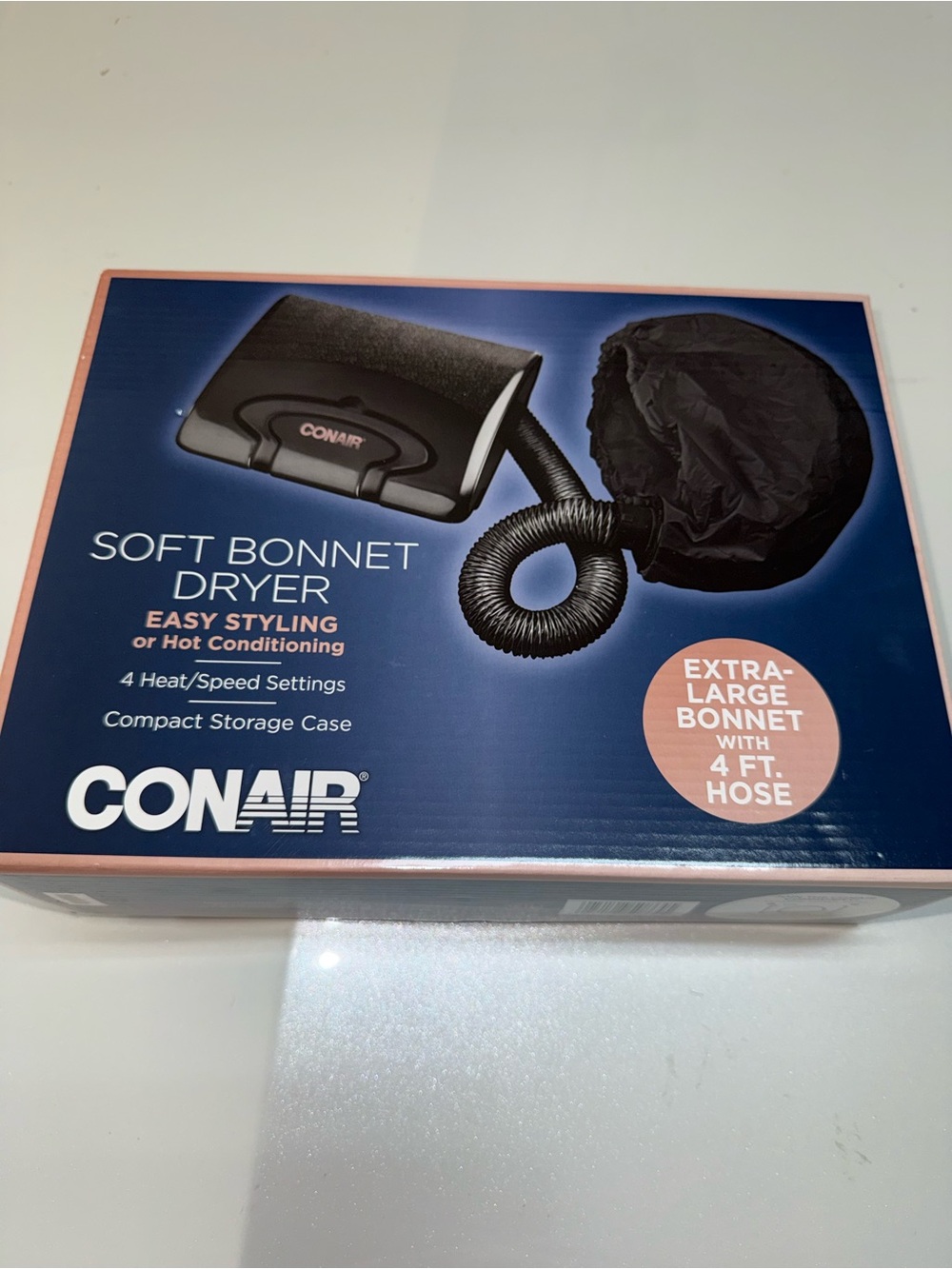 Conair Soft Bonnet Hair Dryer 4 Heat Setting Portable Hot Conditioning & Styling